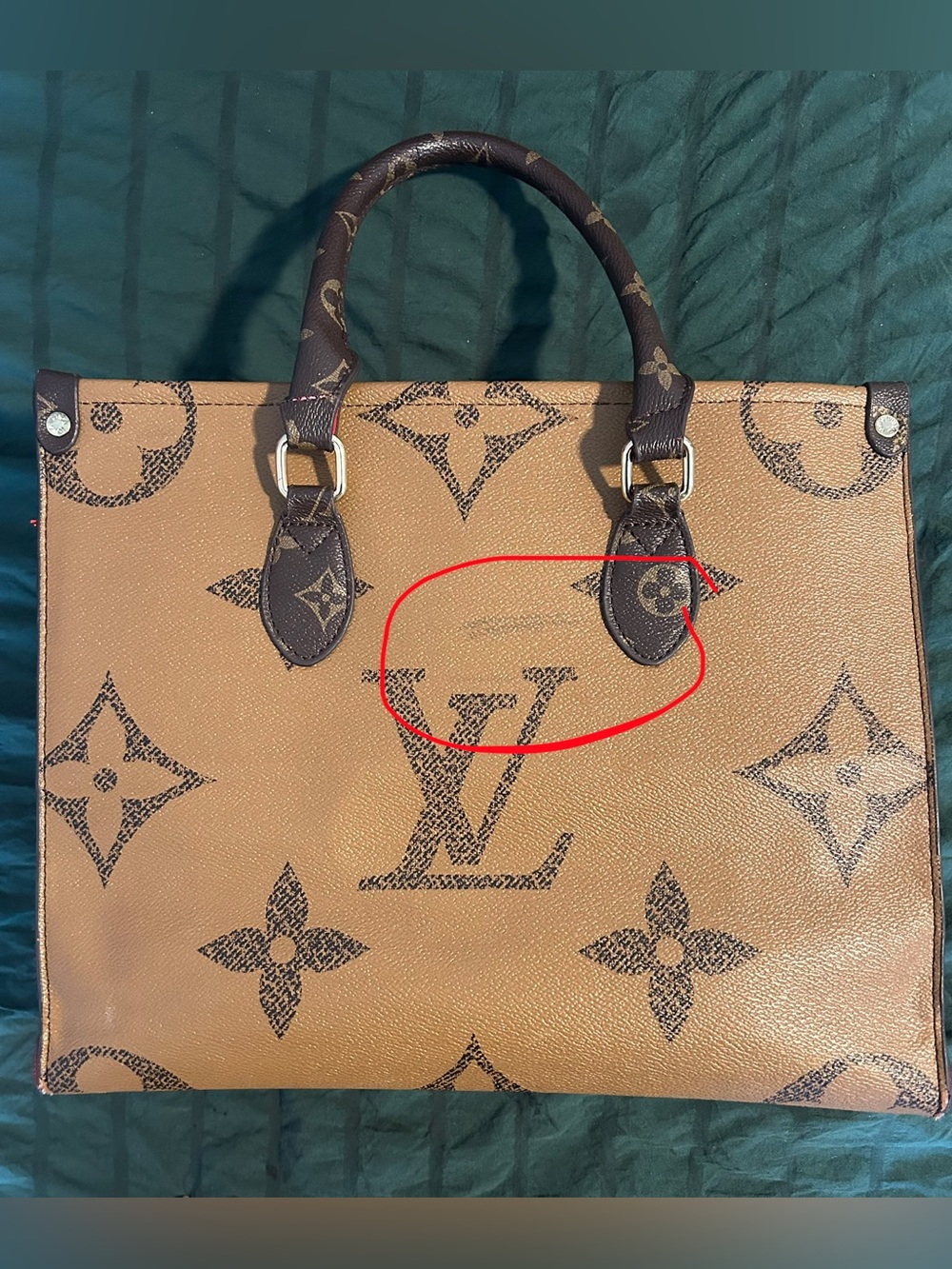 Two-toned brown tote - Picture 2 of 4